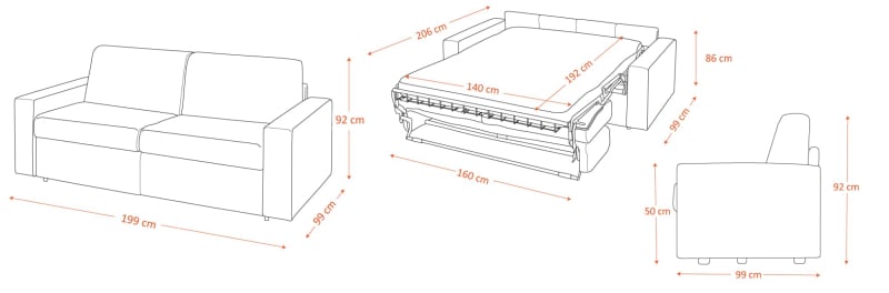 sofa bed for 2 persons